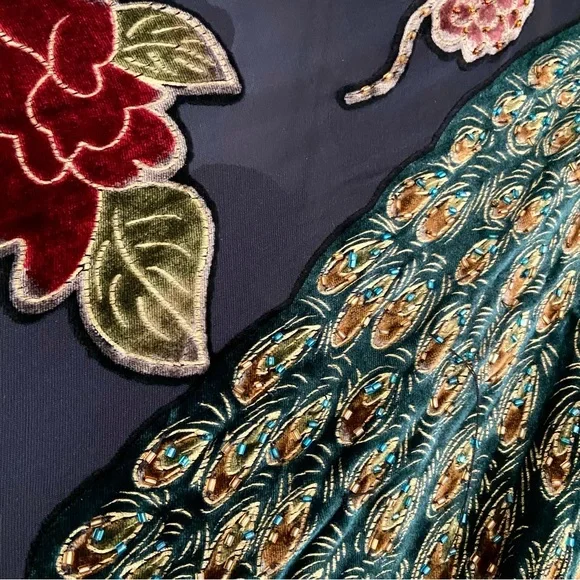 Hand crafted Boho Peacock Tassel Fringe Kimono - Picture 11 of 14